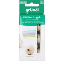 HOLZKUGELN GEBOHRT, 25MM, 10 STK.