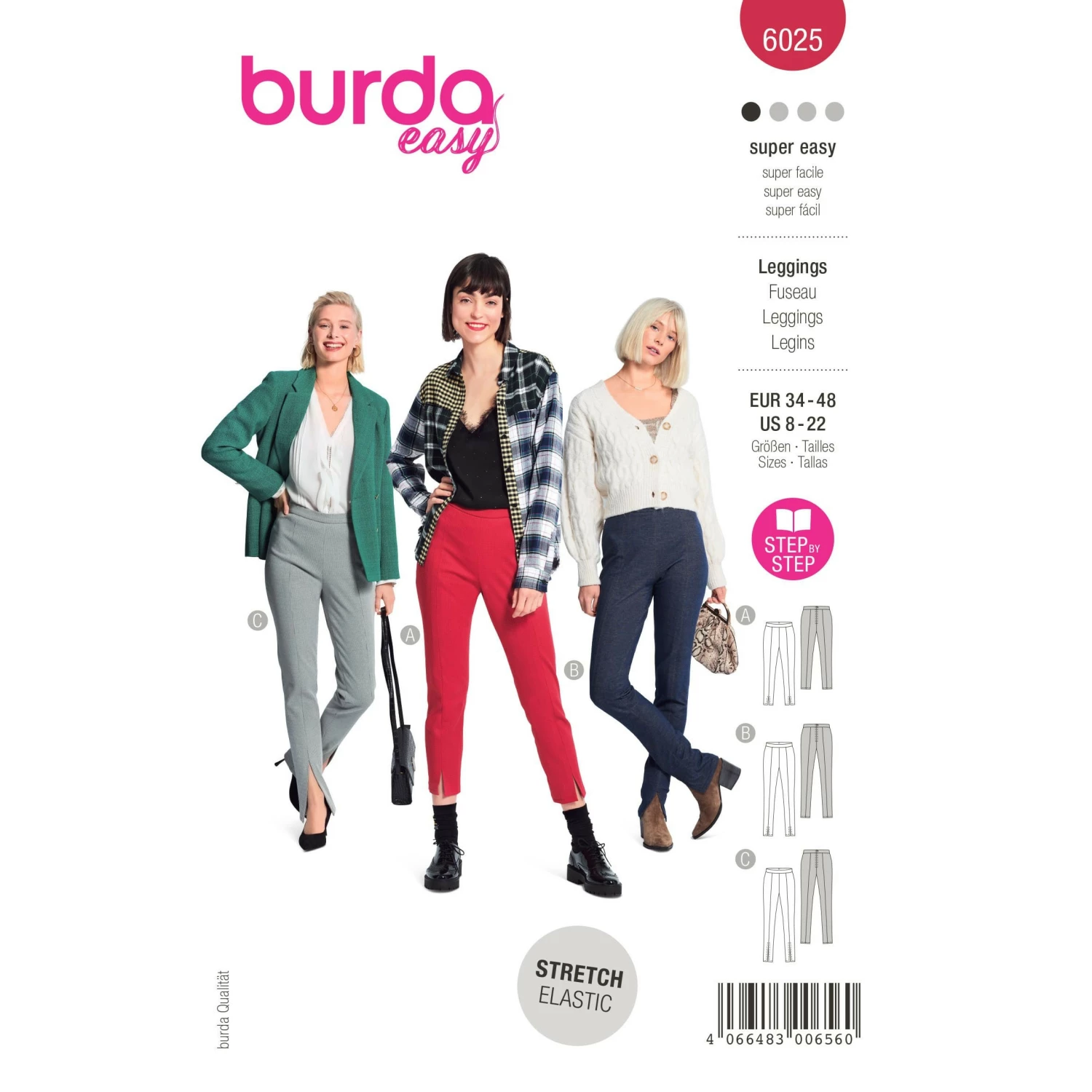 BURDA SCHNITTMUSTER 6025 - LEGGINGS
