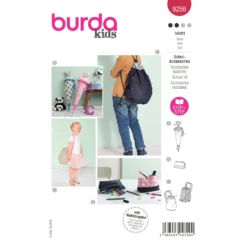 BURDA SCHNITTMUSTER 9256 - SCHULTÜTE / MÄPPCHEN / TURNBEUTEL