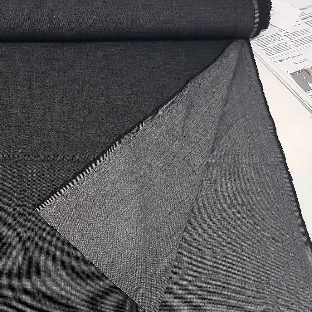 LEICHTER STRETCHSTOFF DOUBLEFACE 'JACKSON' - Fb. 97 HELLGRAU / DUNKELGRA – Bild 2