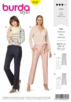 BURDA SCHNITTMUSTER 6157 - HOSEN MIT AUFGESETZTEN GESÄSSTASCHEN