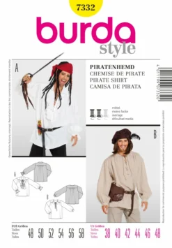 BURDA SCHNITTMUSTER 7332 - PIRATENHEMD