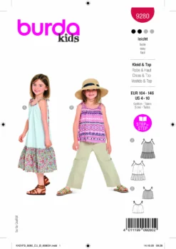 BURDA SCHNITTMUSTER 9280 - KLEID, TOP