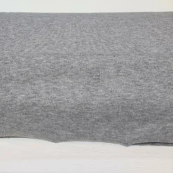 BÜNDCHENSTOFF - Fb. SILBERGRAU MELANGE