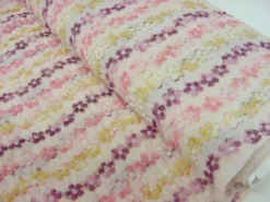 RACHELLE - ELASTISCHE SPITZENSTOFFE MIT BLUMEN UND LUREX - Fb. 01 ROSA GELB LILA