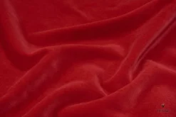 BAUMWOLLSAMT MIT GOLDKANTE - Fb. ROT